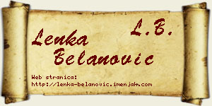 Lenka Belanović vizit kartica